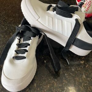 adidas Women's White and Black Sneakers